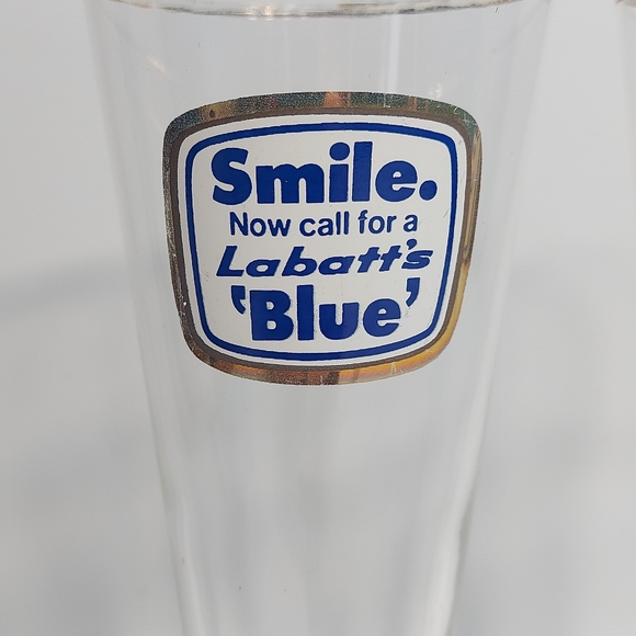 Canadian Labatt Blue Biere Pilsener Beer Pilsner Glass, Set of 2 - Picture 3 of 8